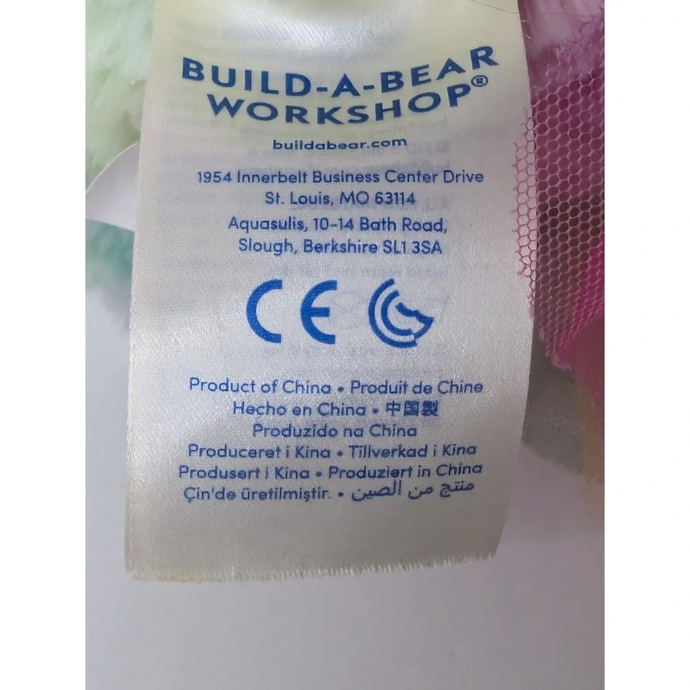 Build A Bear Beary Fairy Friend Pastel Bear Plush Stuffed Animal Tie Dye Dress